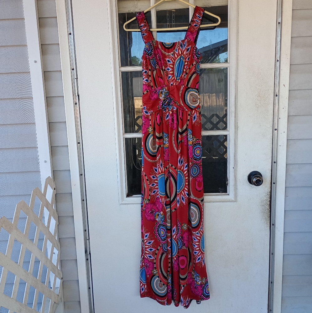 Win Win pleated maxi dress Sz S/M